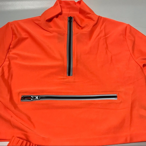 Womens 2 Pcs Cycling Outfit  Shorts Crop Top L - Picture 3 of 10